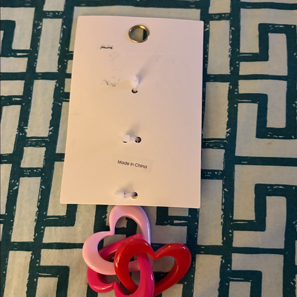 BaubleBar Heart ❤️ Bag Charm in Pink and Red Valentine’s Day - Picture 3 of 3